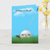 Birthday Golf Ball und Club Karte (Gelbe Blume)