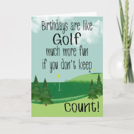 Birthday Golf Course Spaß Geburtstagskarte Karte