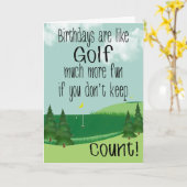 Birthday Golf Course Spaß Geburtstagskarte Karte (Gelbe Blume)