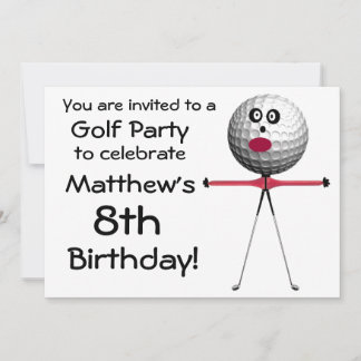 Birthday Golf Party Einladung