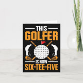 Birthday Golf Shirts für Männer 65 Jahre alt Golfe Karte (Vorderseite)