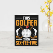 Birthday Golf Shirts für Männer 65 Jahre alt Golfe Karte (Gelbe Blume)