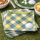 Birthday Golf Theme Let's Par-tee Serviette