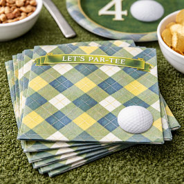 Birthday Golf Theme Let's Par-tee Serviette