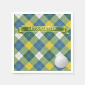 Birthday Golf Theme Let's Par-tee Serviette (Vorderseite)