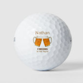 Birthday Golfer Beer Cheers Golfball (Vorderseite)