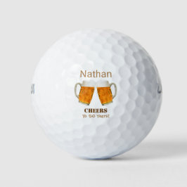 Birthday Golfer Beer Cheers Golfball