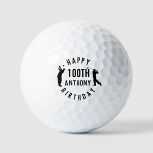 Birthday Golfer Funny 100th Happy Vater Golf Balls Golfball