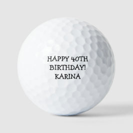 Birthday Golfer Funny 40. glückliche Golf Balls Golfball