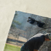 Birthday Golfer Funny 40. Happy Par Foto Strandtuch (Beispiel)