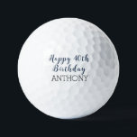 Birthday Golfer Funny 40. Navy Blue Black G Golfball<br><div class="desc">Alles Gute zum 40. Geburtstag! Navy,  schwarz Par 40 Golfball. Der sonnige 40. Geburtstag. Perfekt für ihn,  Vater,  Bruder,  Ehemann,  Partner. Golfer Geschenkidee. Personalisieren Sie es mit einem Namen.</div>