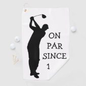 Birthday Golfer Funny 50. Happy Vater Par Spaß Golfhandtuch (Insitu)
