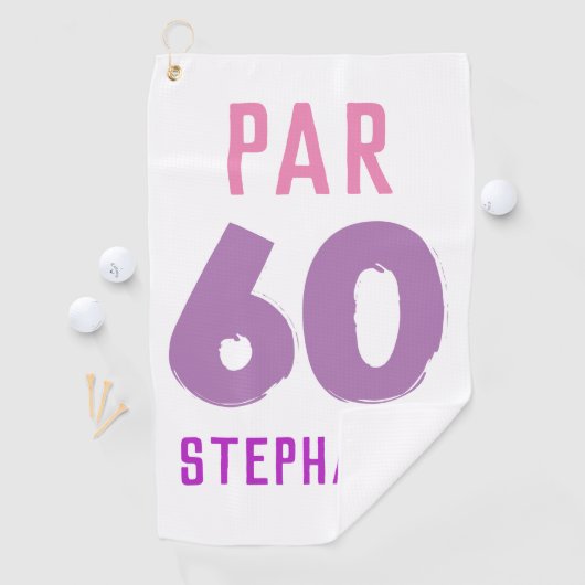Birthday Golfer Funny 60. Happy Par Für sie Golfhandtuch (Insitu)