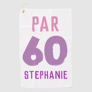 Birthday Golfer Funny 60. Happy Par Für sie Golfhandtuch