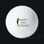 Birthday Golfer Funny 70. Happy Vater Golf Balls Golfball<br><div class="desc">Alles Gute zum 70. Geburtstag! Funny 70. Geburtstag Zitat. Ideal für Vater,  Großvater,  Stiefvater. Golfer Geschenkidee. Personalisieren Sie es mit einem Namen.</div>