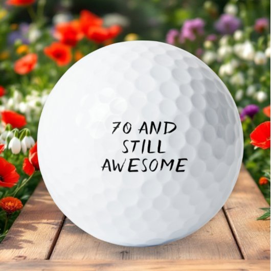 Birthday Golfer Funny 70. Happy Vater Golf Balls Golfball