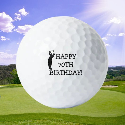 Birthday Golfer Funny 70. Happy Vater Golf Balls Golfball