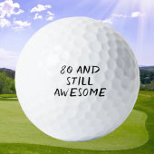 Birthday Golfer Funny 80. Happy Vater Golf Balls Golfball
