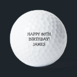 Birthday Golfer Funny 80. Happy Vater Golf Balls Golfball<br><div class="desc">Alles Gute zum 80. Geburtstag! Witziges 80. Geburtstagsziffer. Ideal für Vater,  Großvater,  Stiefvater. Golfer Geschenkidee. Personalisieren Sie es mit einem Namen.</div>