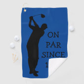 Birthday Golfer Funny 80. Happy Vater Par Spaß Golfhandtuch (Insitu)