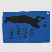 Birthday Golfer Funny 80. Happy Vater Par Spaß Golfhandtuch (Horizontal)