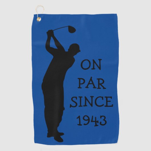 Birthday Golfer Funny 80. Happy Vater Par Spaß Golfhandtuch (Vorderseite)