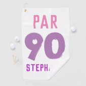 Birthday Golfer Funny 90. Happy Par Für sie Golfhandtuch (Insitu)