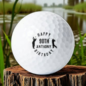 Birthday Golfer Funny 90. Happy Vater Golf Balls Golfball
