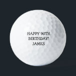 Birthday Golfer Funny 90. Happy Vater Spaß Golfball<br><div class="desc">Alles Gute zum 90. Geburtstag! Funny 90. Geburtstag Zitat. Ideal für Vater,  Großvater,  Stiefvater. Golfer Geschenkidee. Personalisieren Sie es mit einem Namen.</div>