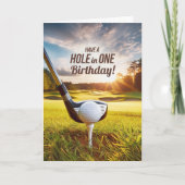 Birthday Golfer Theme Morning Golf Course with Pun Karte (Vorderseite)