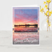 Birthday Grand Daughter, stunning Pink Sunrise. Karte (Gelbe Blume)
