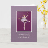 Birthday, Granddaughter, Ballerina in Purple Karte (Gelbe Blume)