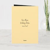 Birthday Grandson fügen Fotoname gelb schwarz Karte (Rückseite)