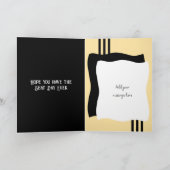 Birthday Grandson fügen Fotoname gelb schwarz Karte (Innenseite)