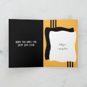 Birthday Grandson fügen Fotoname orange schwarz Karte (Innenseite)