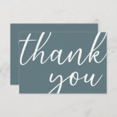 Birthday Gray Modern Script Vielen Dank Dankeskarte (Vorne/Hinten)