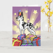 Birthday Great Dane Karte (Gelbe Blume)