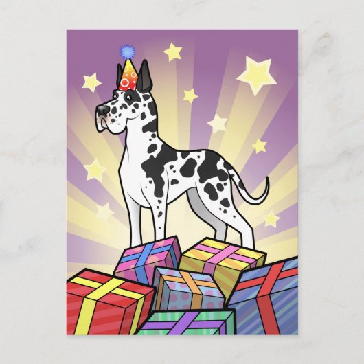 Birthday Great Dane Postkarte (Vorderseite)