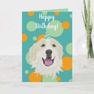 Birthday Great Pyrenäen Mountain Hund Karte