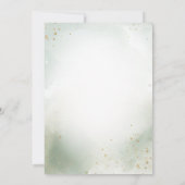 Birthday Green Boho Schlafteddy Bär Niedliches Par Einladung (Rückseite)