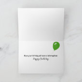 Birthday Green Frog Reading a Newspapier Karte (Innenseite)