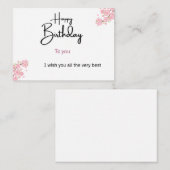 Birthday Greeting Card | Custom Text | Unique Pers Mitteilungskarte (Vorne/Hinten)