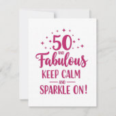Birthday Greeting Card for Her - 50th Birthday  (Vorderseite)