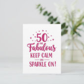 Birthday Greeting Card for Her - 50th Birthday  (Stehend Vorderseite)