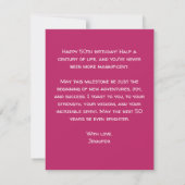 Birthday Greeting Card for Her - 50th Birthday  (Rückseite)