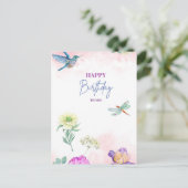 Birthday greeting card postkarte (Stehend Vorderseite)