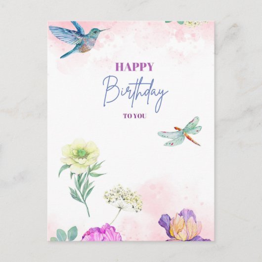 Birthday greeting card postkarte (Vorderseite)