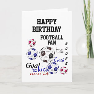 Birthday Greeting for Football Fan Fun Karte