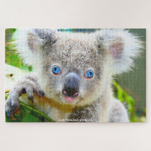 Birthday Greetings Australian Koalas Puzzle (Horizontal)