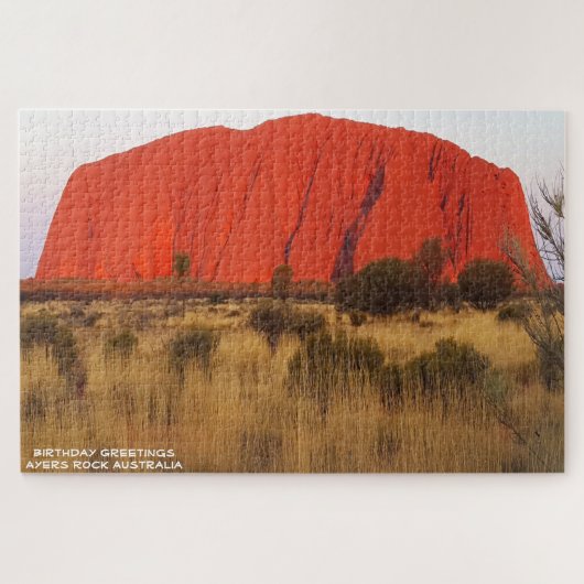 Birthday Greetings Ayers Rock Australia Puzzle (Horizontal)